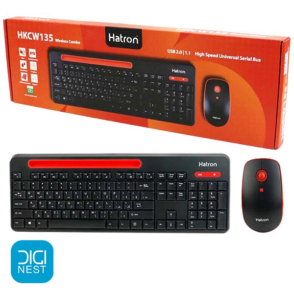 کیبورد و ماوس هترون مدل HATRON HKCW 135