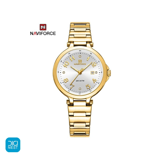ساعت مچی عقربه ای زنانه نیوی فورس NF5033 GW اورجینال