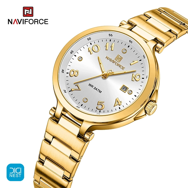 ساعت مچی عقربه ای زنانه نیوی فورس NF5033 GW اورجینال